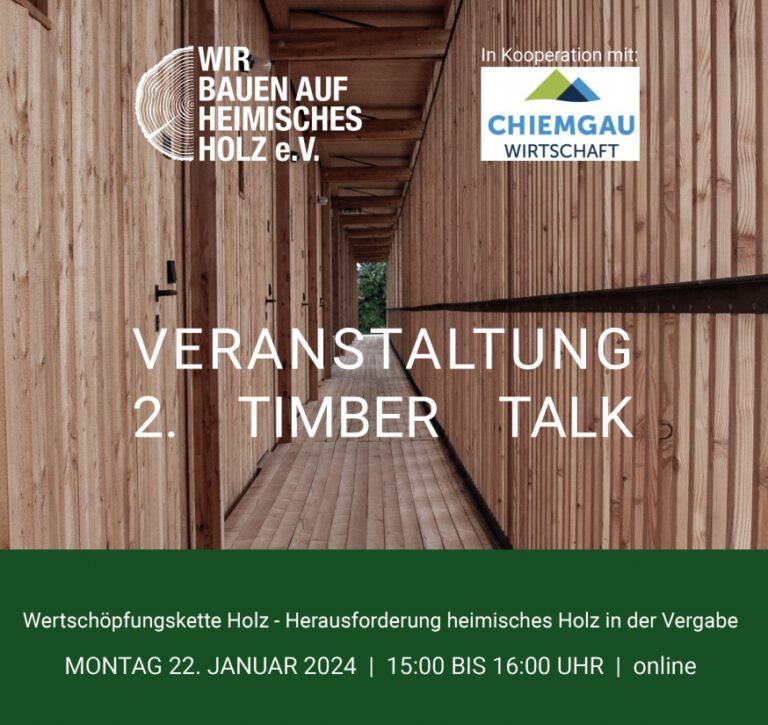 2. Timber Talk Wir bauen auf heimisches Holz e.V.